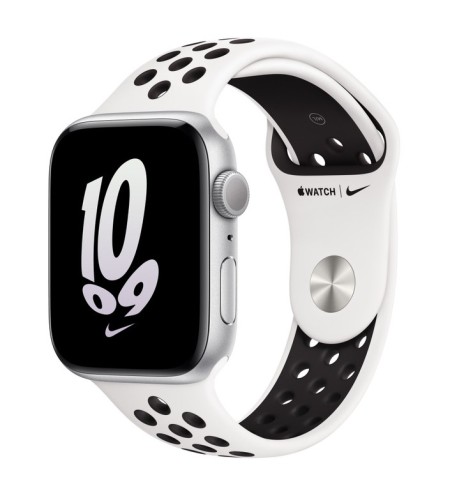 Apple Watch SE 2 Nike 44mm GPS Silver Aluminum Case with Summit White/Black Nike Sport Band