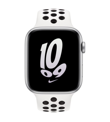 Apple Watch SE 2 Nike 44mm GPS Silver Aluminum Case with Summit White/Black Nike Sport Band