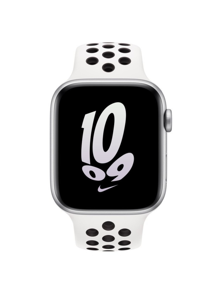 Apple Watch SE 2 Nike 44mm GPS Silver Aluminum Case with Summit White/Black Nike Sport Band Apple Watch SE 2 Nike 44mm GPS Silver Aluminum Case with Summit White/Black Nike Sport Band
