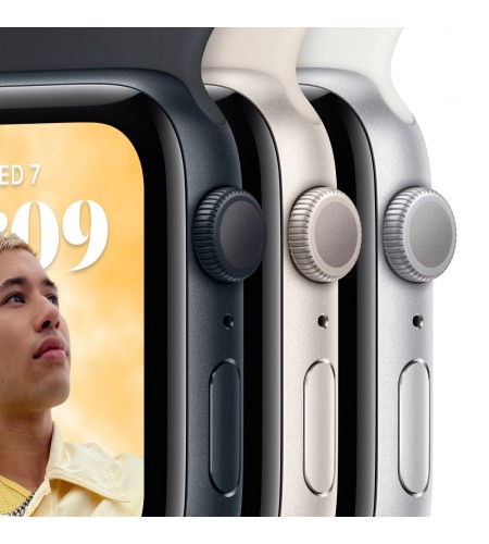 Apple Watch SE 2 Nike 44mm GPS Silver Aluminum Case with Summit White/Black Nike Sport Band