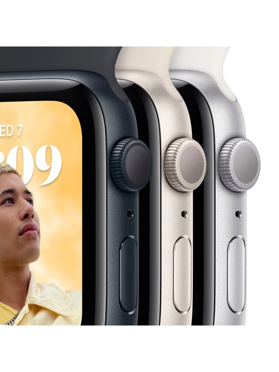 Apple Watch SE 2 44mm GPS Silver Aluminum Case with Blue Sport Band Apple Watch SE 2 44mm GPS Silver Aluminum Case with Blue Sport Band