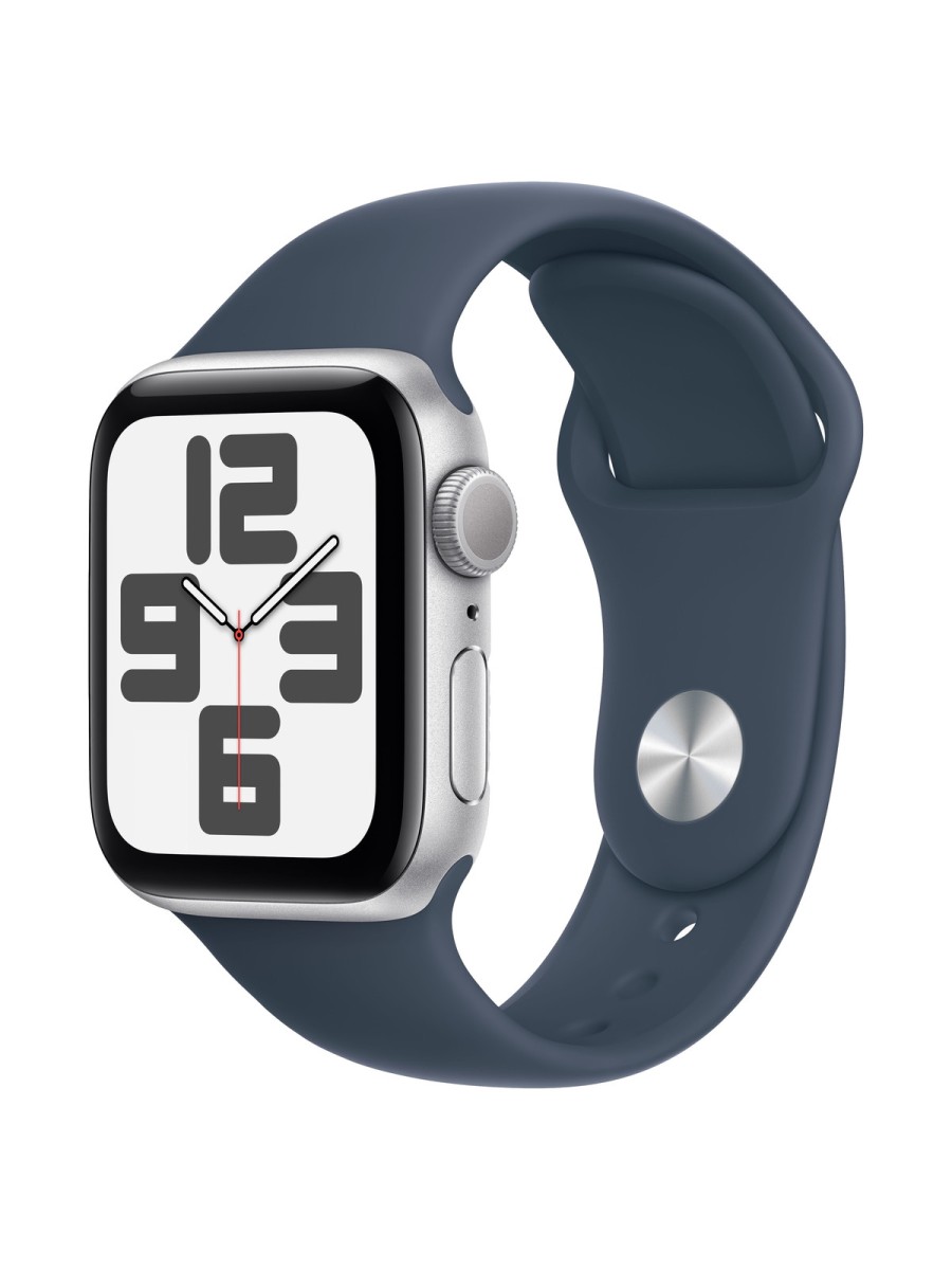 Apple Watch SE 2 44mm GPS Silver Aluminum Case with Blue Sport Band Apple Watch SE 2 44mm GPS Silver Aluminum Case with Blue Sport Band