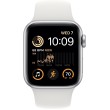 Apple Watch SE 2 44mm GPS Silver Aluminum Case with Blue Sport Band