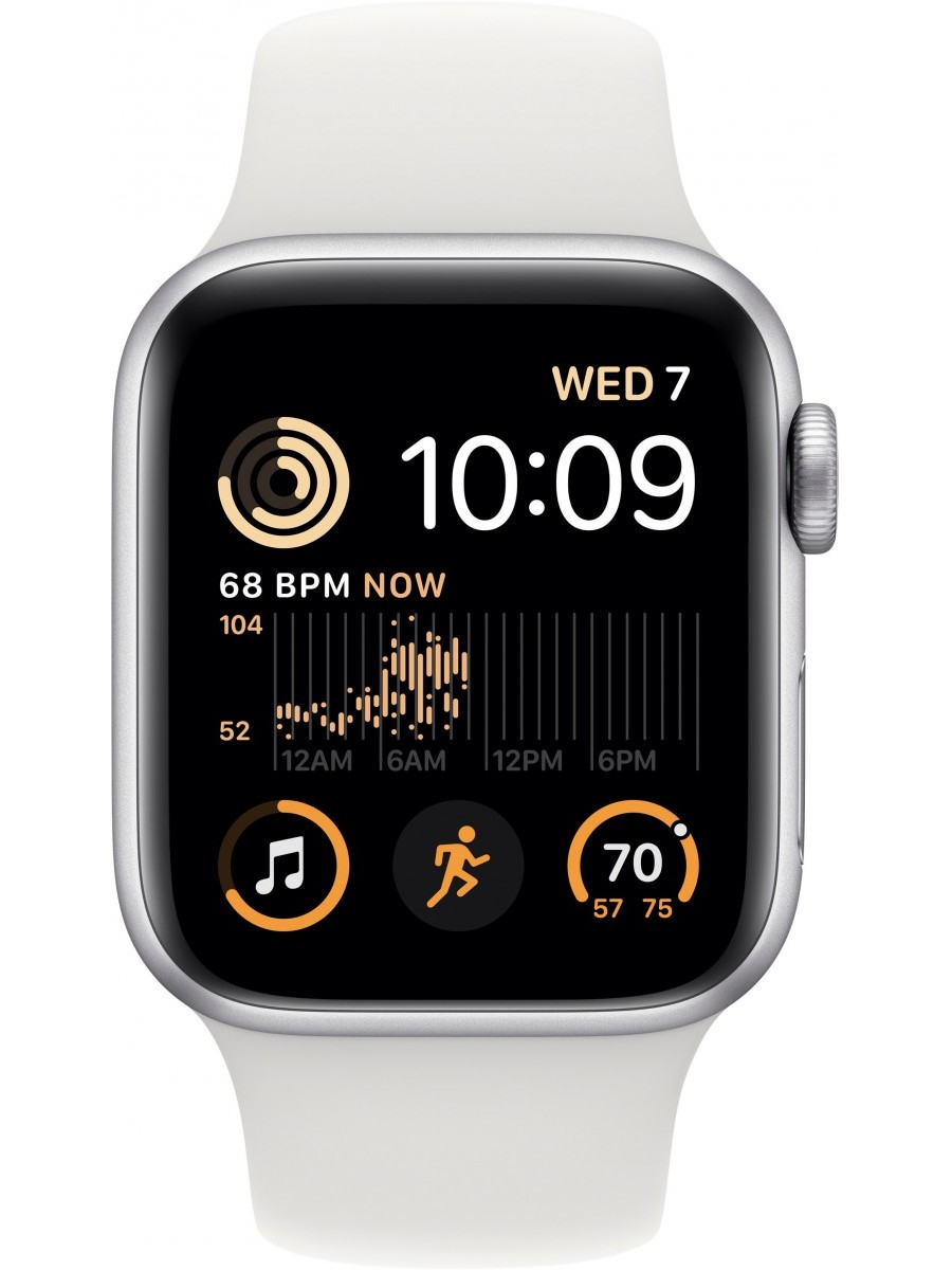 Apple Watch SE 2 44mm GPS Silver Aluminum Case with Blue Sport Band Apple Watch SE 2 44mm GPS Silver Aluminum Case with Blue Sport Band