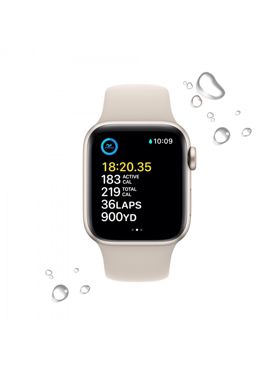 Apple Watch SE 2 40mm GPS Starlight Aluminum Case with Starlight Sport Band