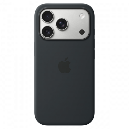 Силиконовый чехол MagSafe для iPhone 17 Pro Max, цвет чёрный