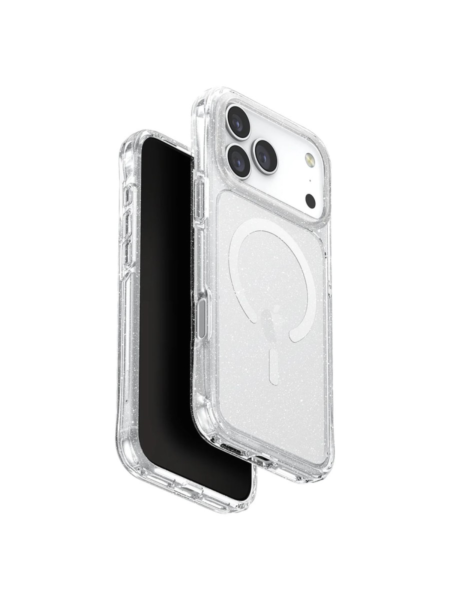 Cиликоновый чехол Uniq Hybrid Lifepro Xtreme Magsafe для iPhone 17 Pro Max (с блестками)