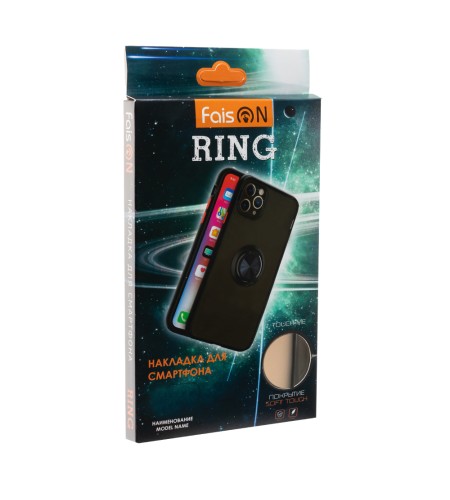 Накладка задняя FaisON для XIAOMI MI Poco M3, CA-22, Ring Series 2, цвет: чёрный