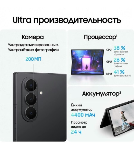 Смартфон Samsung Galaxy Z Fold 7 5G 256 ГБ чёрный