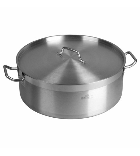 Котел низкий Luxstahl 10л 32х12см двойное дно