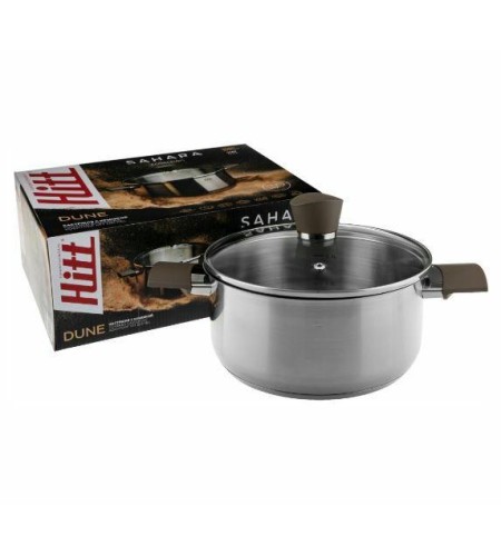 Кастрюля Hitt Sahara Dune 3л 20x9,5см стеклянная крышка HS-DC20
