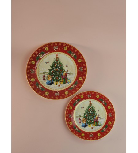 Тарелка обеденная Елка 27см 85-1705