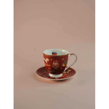 Пара чайная Щелкунчик и мышиный король 440мл красный YQ25001