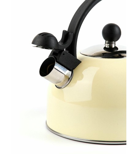 Чайник 2,5л Kamille со свистком бежевый 0679BG