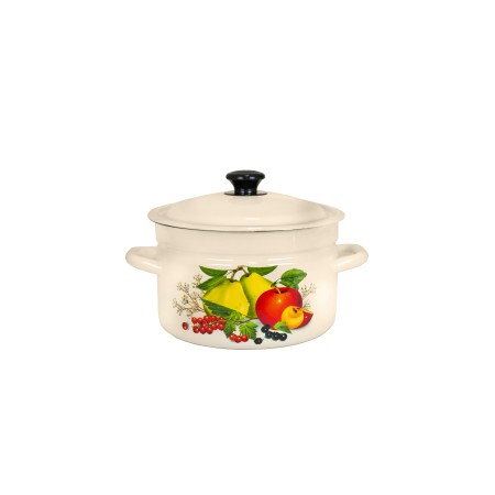 Кастрюля Керченская эмаль 3л 41704-122/6 цилиндрическая с бортиком