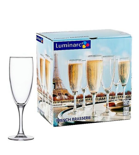 Бокалы для шампанского Французский ресторанчик 170мл 6шт.