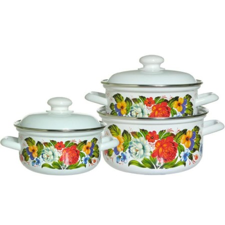 Набор кастрюль Татьяна №124-4 1,5л, 2л, 3л