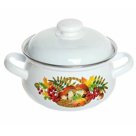 Кастрюля эмалированная грушевидная 2л