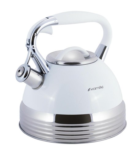 Чайник 2,7л Kamille ручка soft-touch белый 0696WH