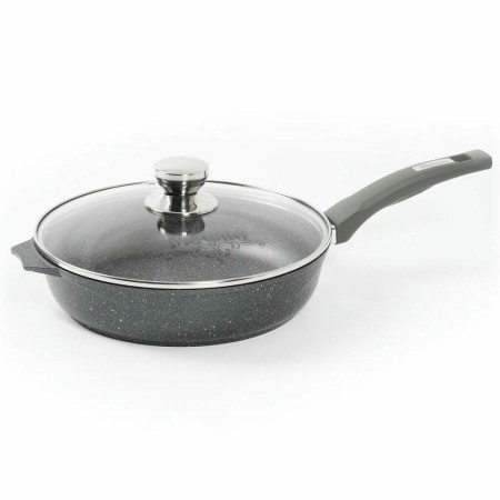 Сковорода Мечта Гранит d28см стеклянная крышка С28701