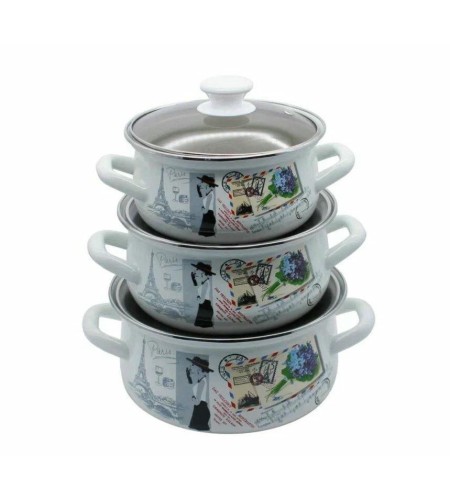 Набор кастрюль Фиалка Монмартра Экстра 3шт.