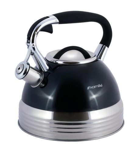 Чайник 2,7л Kamille ручка soft-touch черный 0696BL