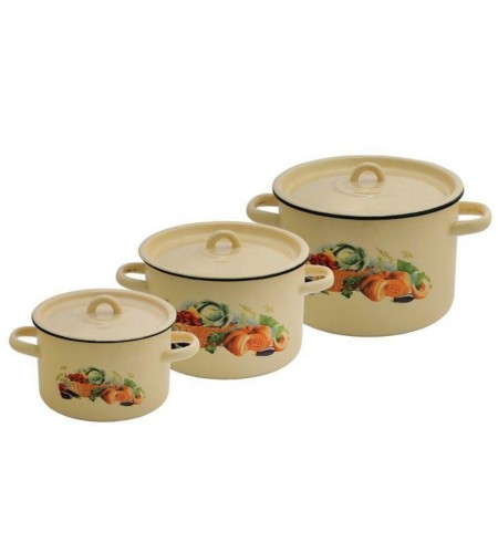 Набор кастрюль Урожай 1,5л+2,9л+4,5л