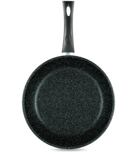 Сковорода НМП Каменная d28см черный гранит 18128