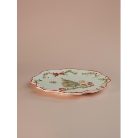 Тарелка десертная Новогоднее настроение 21см LH9848-21-J043-H1575