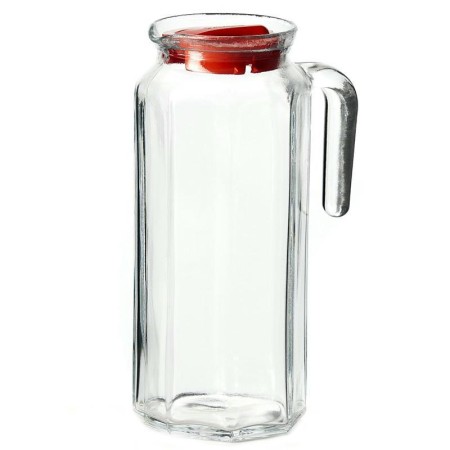 Кувшин с красной крышкой Pasabahce Кошем 1л 80051SLBR