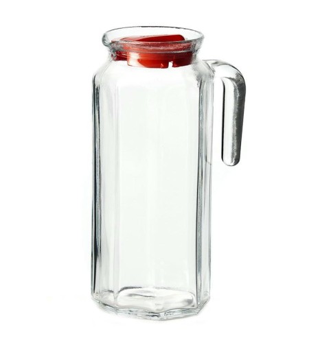 Кувшин с красной крышкой Pasabahce Кошем 1л 80051SLBR