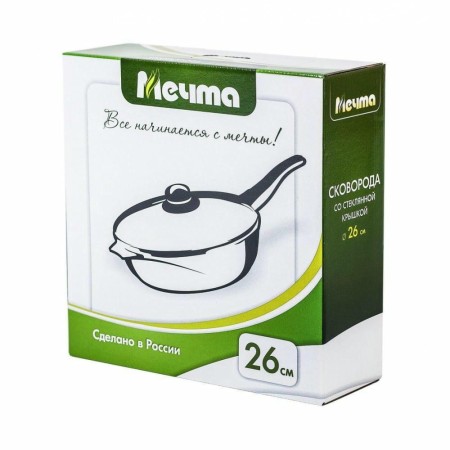 Сковорода Мечта Гранит star d26см съемная ручка,стеклянная крышка С026803