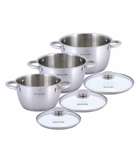 Набор кастрюль Kamille 1,5л+2л+3л 4905