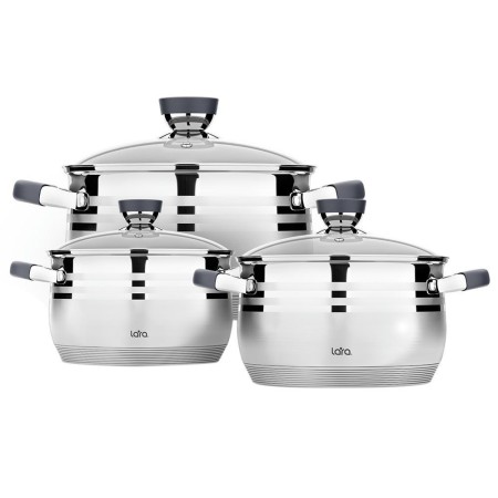 Набор кастрюль Lara Mercury 2,1л+2,9л+4,9л LR02-121