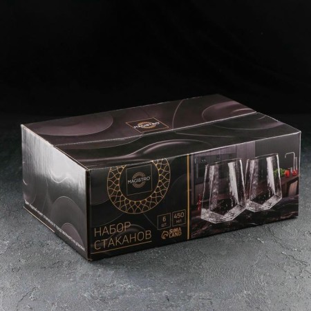 Набор стаканов Magistro Дарио 450мл 6 шт изумруд 6784507