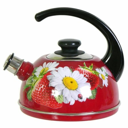 Чайник с консольной ручкой красно-бордовый 2,5л