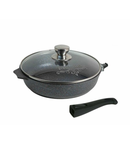 Сковорода Мечта Гранит star d28см съемная ручка, стеклянная крышка С028803