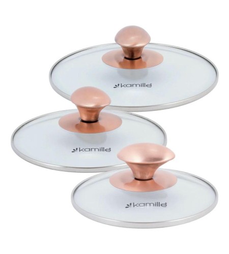 Набор кастрюль Kamille КМ-4936 1л, 1,5л и 2л полые ручки