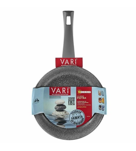 Сковорода Vari Pietra d24см серый гранит GR31124