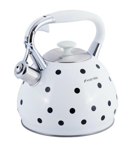 Чайник 3л Kamille ручка soft-touch белый 0695WH