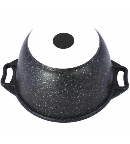 Кастрюля Kukmara Темный Мрамор 4л со стеклянной крышкой