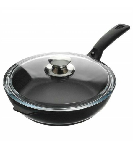 Сковорода Kukmara “Традиция” 240х60мм со съемной ручкой и стеклянной крышкой