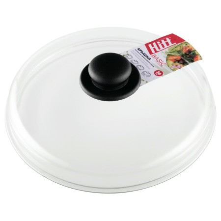 Крышка стеклянная Hitt d26см безободковая высокая HBHL26