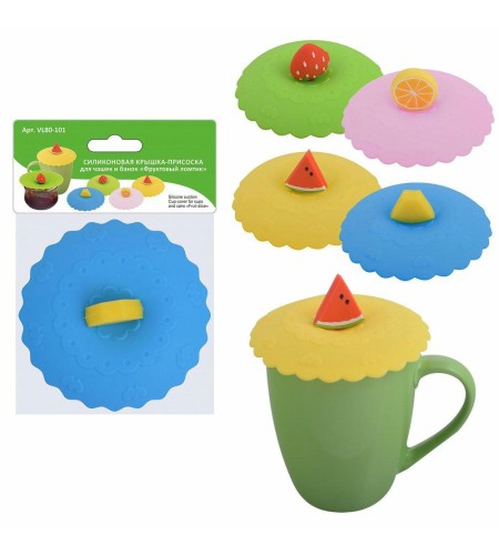Крышка-присоска Фруктовый ломтик 4 дизайна VL80-101