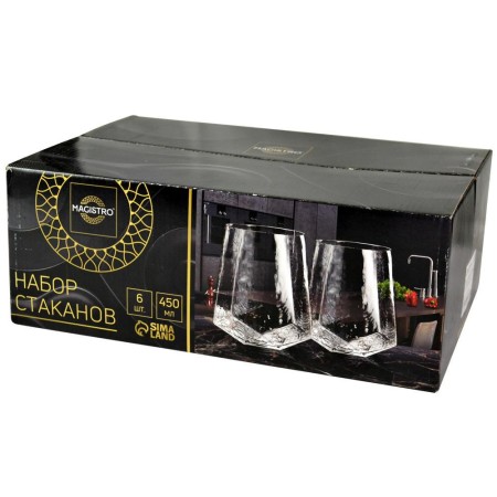 Набор стаканов Magistro Дарио 450мл 6 шт изумруд 6784507