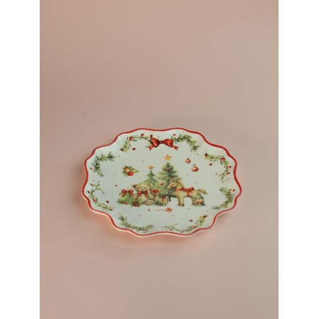 Тарелка десертная Новогоднее настроение 21см LH9848-21J043-H1575B