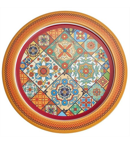 Поднос Времена года d379мм оранжевый Ц-379х-01972