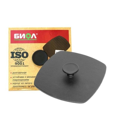 Пресс чугунный 210х210мм для сковороды-гриль