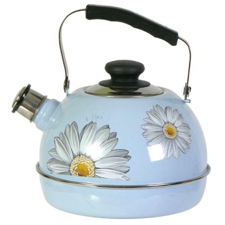 Чайник с подвижной ручкой серо-голубой 3,5л
