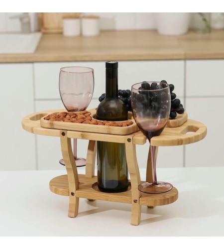 Столик-поднос для вина с менажницей КТ-СТ-08